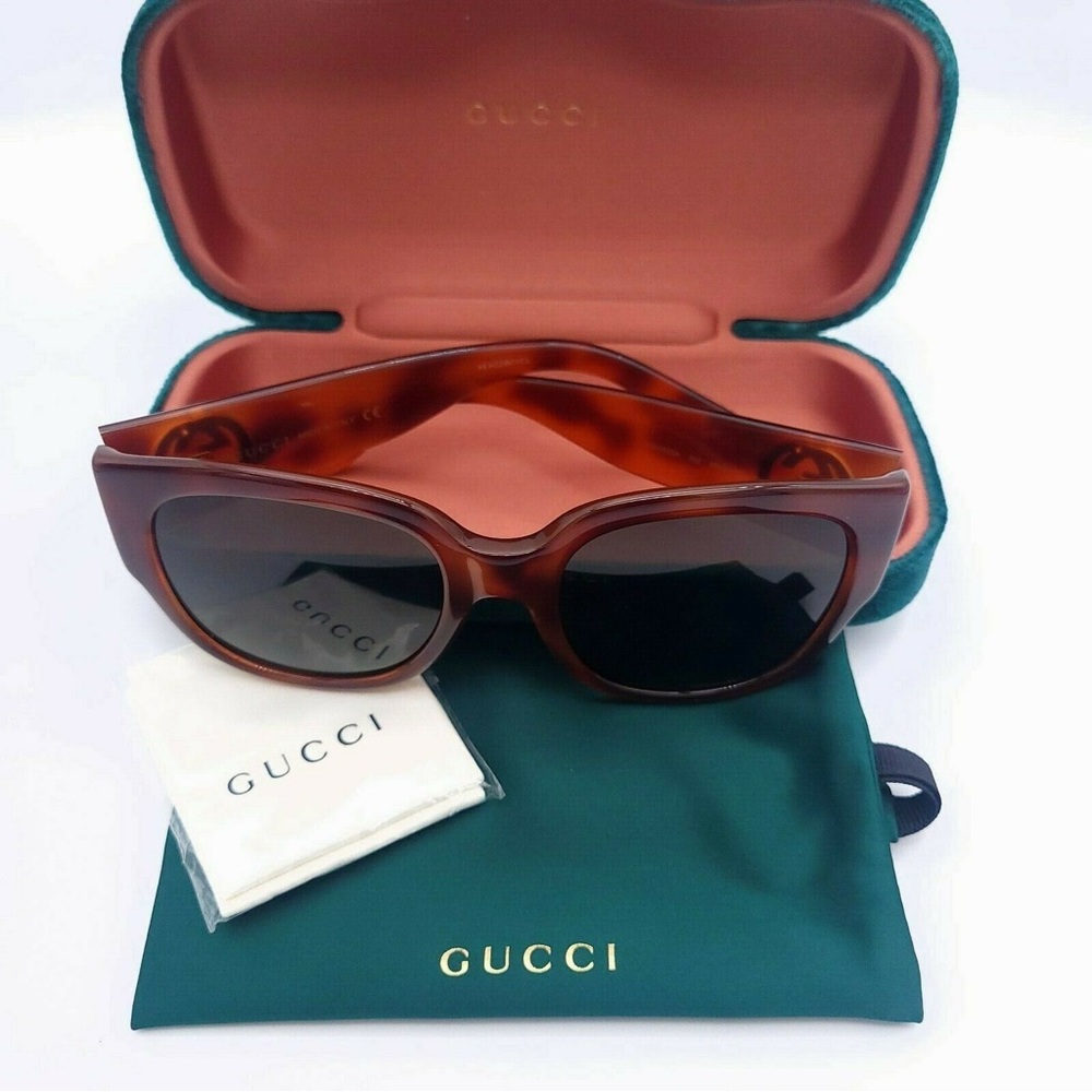 🔥🔥🔥 - NEW GUCCI GG0142SA 002 WOMEN’S SUNGLASSES GUCCI - Picture 8 of 12